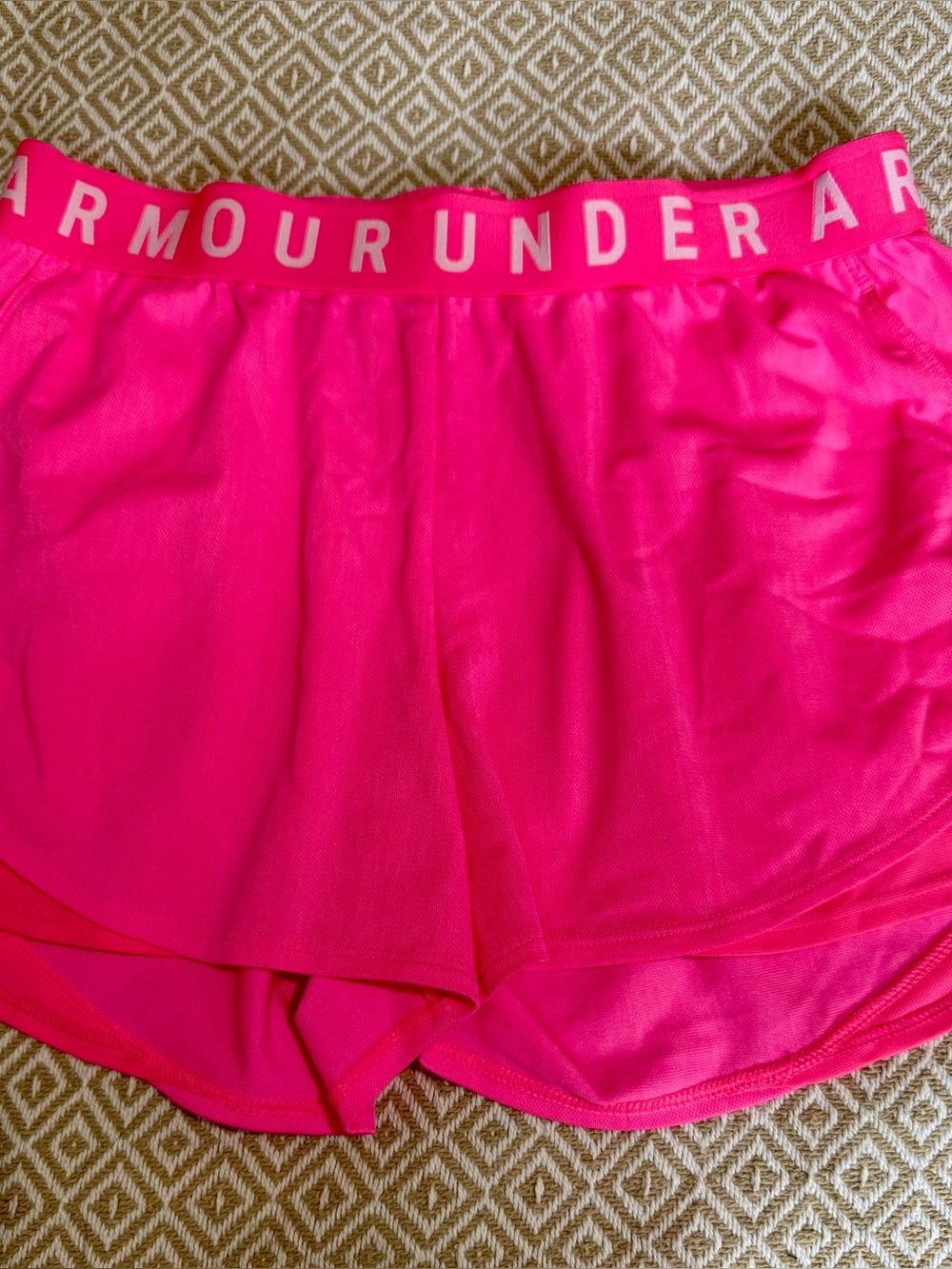 Under Armour Neon Pink Athletic Shorts cotton